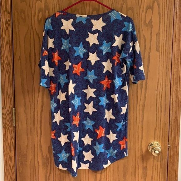 LuLaRoe XS Irma. Red, white, and blue B1 - Picture 3 of 5